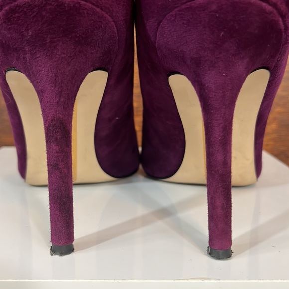 Gorgeous Sam Edelman Plum Suede High Heels Sz 7 - Picture 6 of 11